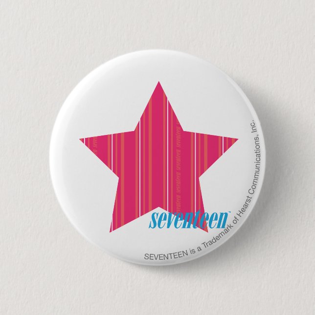 Thin Stripes Magenta 3 2 Inch Round Button (Front)