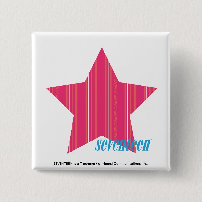 Thin Stripes Magenta 3 2 Inch Square Button (Front)