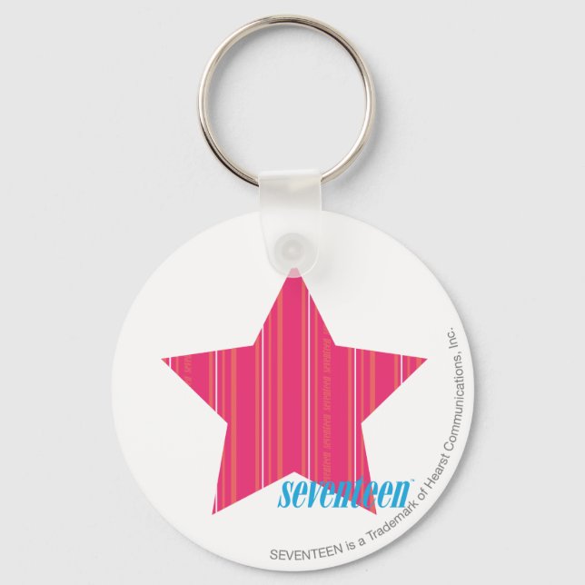 Thin Stripes Magenta 3 Keychain (Front)