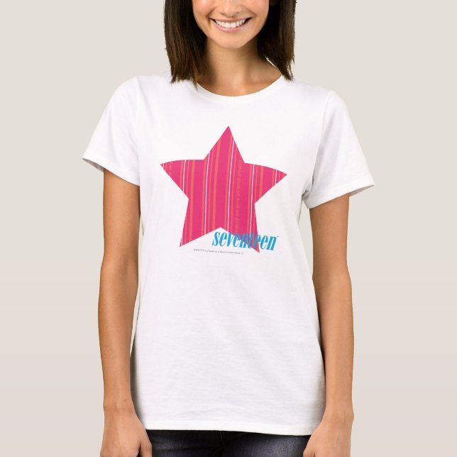 Thin Stripes Magenta 3 T-Shirt (Front)