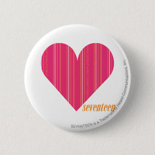 Thin Stripes Magenta 4 2 Inch Round Button