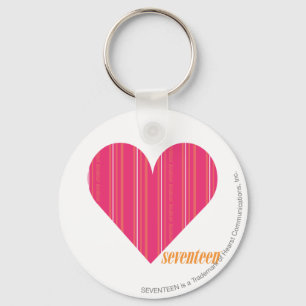 Thin Stripes Magenta 4 Keychain