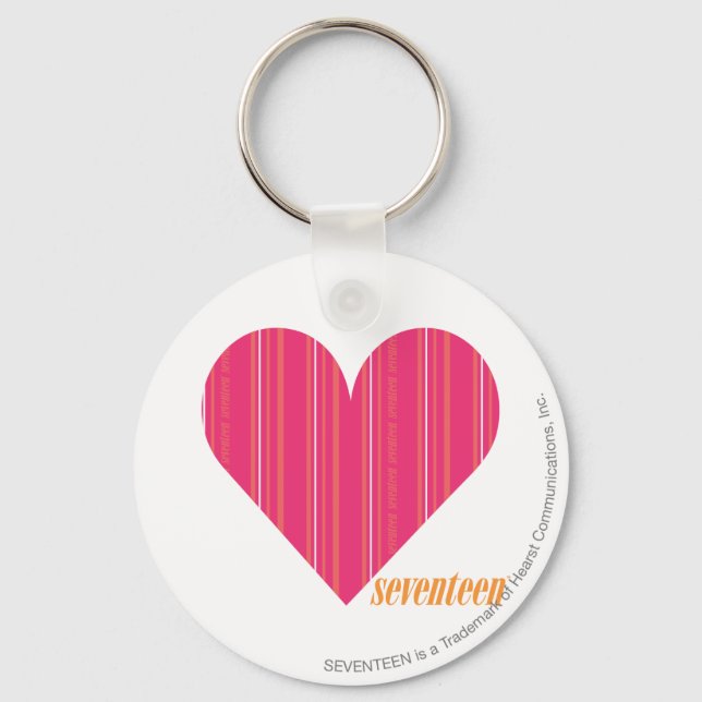 Thin Stripes Magenta 4 Keychain (Front)
