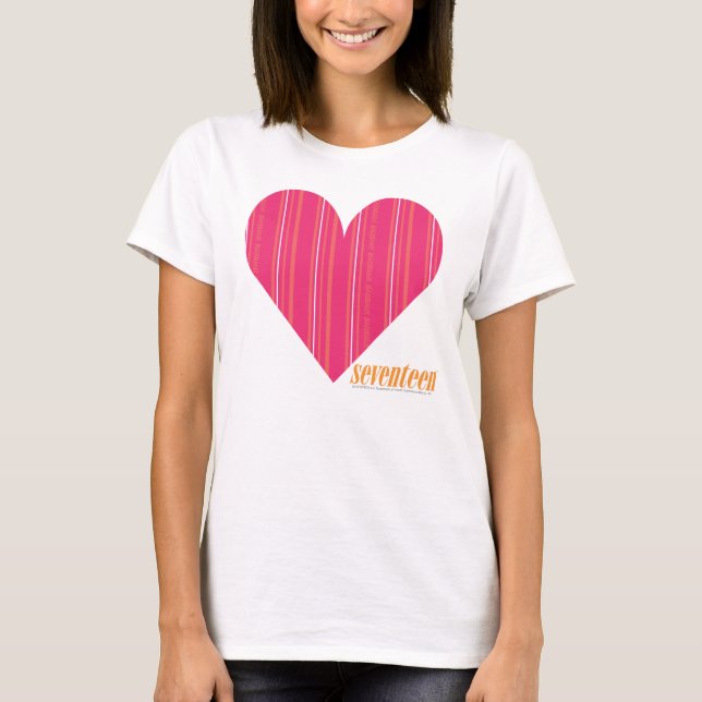 Thin Stripes Magenta 4 T-Shirt (Front)