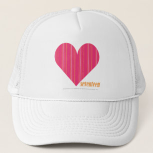 Thin Stripes Magenta 4 Trucker Hat