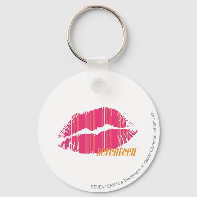 Thin Stripes Magenta Keychain (Front)