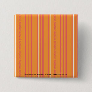 Thin Stripes Orange 2 Inch Square Button