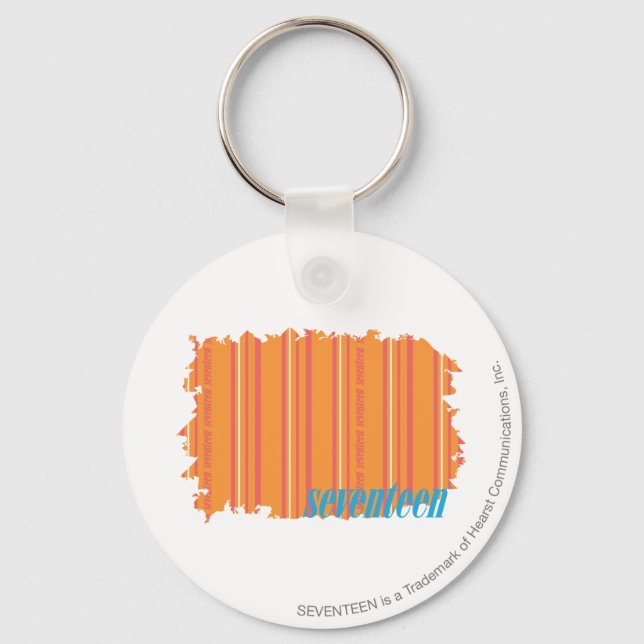 Thin Stripes Orange 2 Keychain (Front)