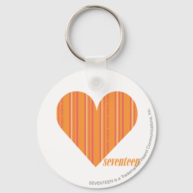 Thin Stripes Orange 3 Keychain (Front)