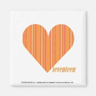 Thin Stripes Orange 3 Magnet