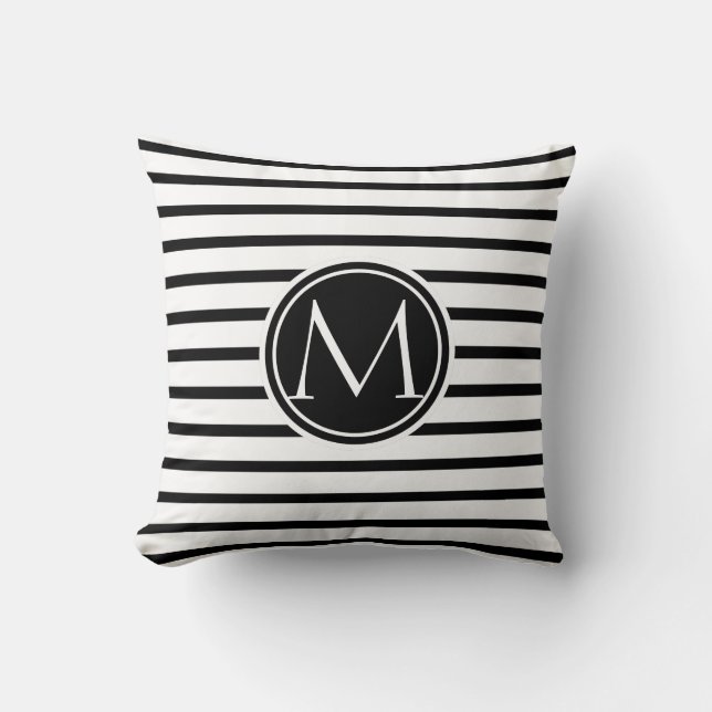 Thin Stripes Pattern Throw Pillow (Front)