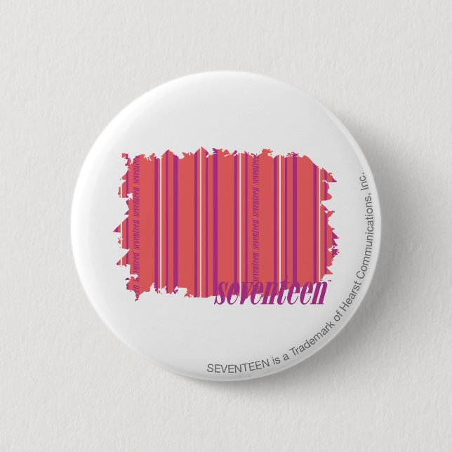 Thin Stripes Pink 2 Inch Round Button (Front)
