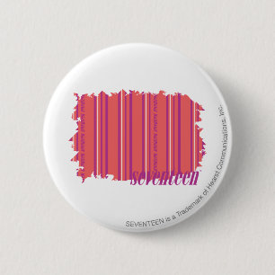 Thin Stripes Pink 2 Inch Round Button