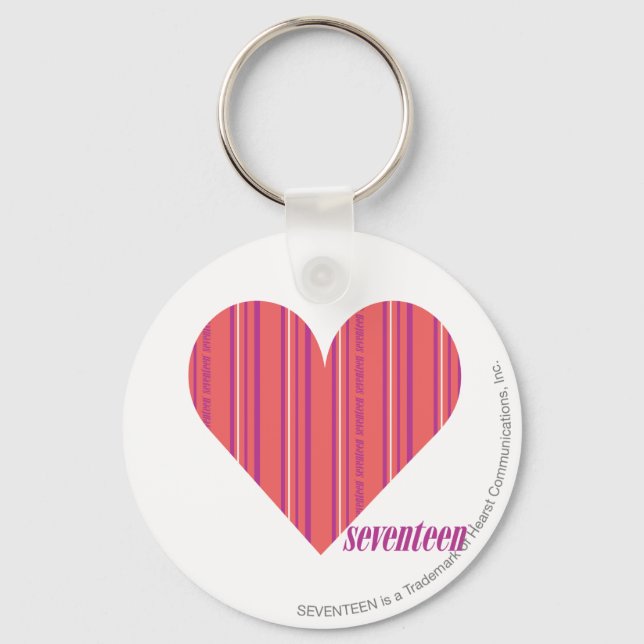 Thin Stripes Pink 3 Keychain (Front)