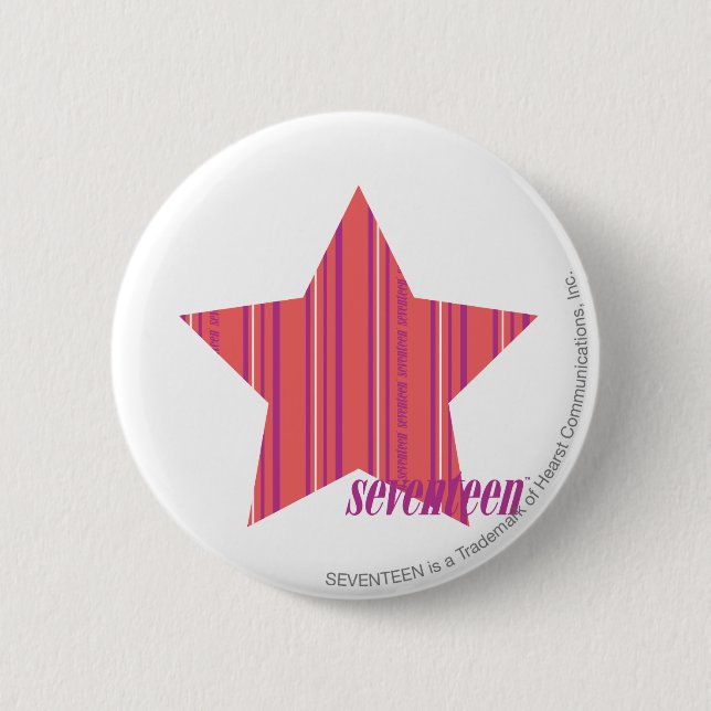 Thin Stripes Pink 4 2 Inch Round Button (Front)