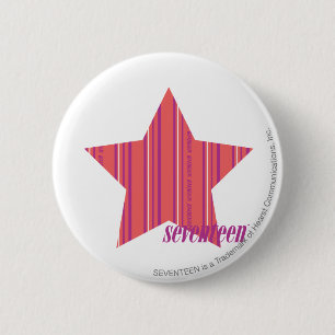 Thin Stripes Pink 4 2 Inch Round Button