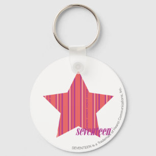 Thin Stripes Pink 4 Keychain