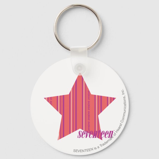Thin Stripes Pink 4 Keychain (Front)
