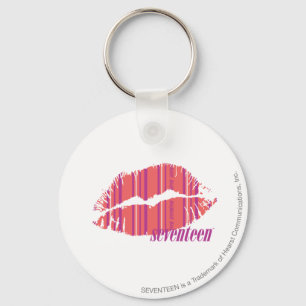 Thin Stripes Pink Keychain