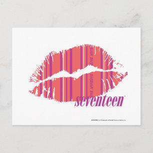 Thin Stripes Pink Postcard