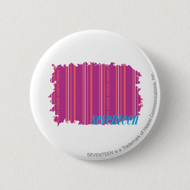 Thin Stripes Purple 2 2 Inch Round Button (Front)