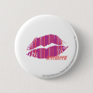 Thin Stripes Purple 2 Inch Round Button