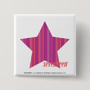 Thin Stripes Purple 3 2 Inch Square Button