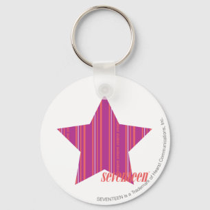 Thin Stripes Purple 3 Keychain