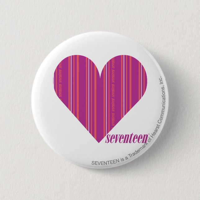 Thin Stripes Purple 4 2 Inch Round Button (Front)