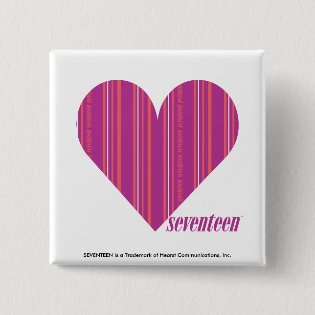 Thin Stripes Purple 4 2 Inch Square Button (Front)