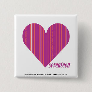 Thin Stripes Purple 4 2 Inch Square Button