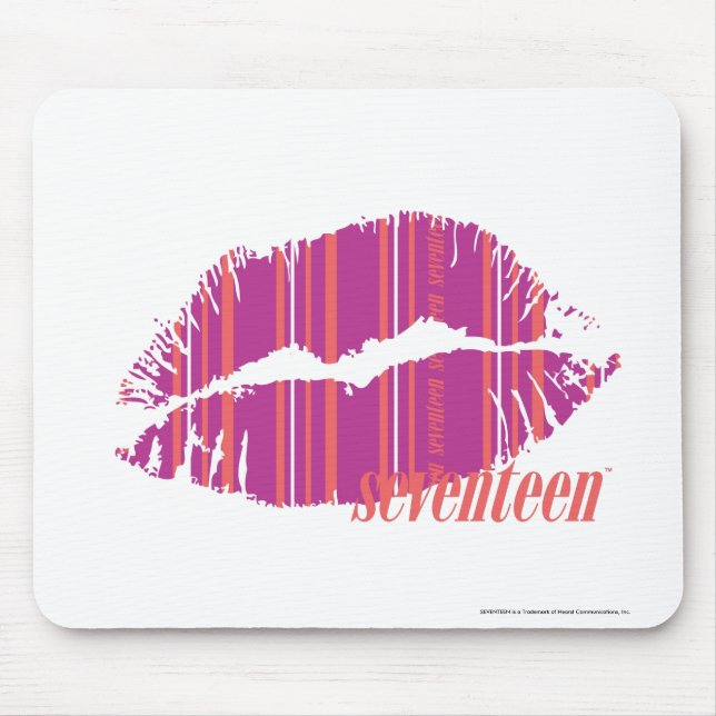 Thin Stripes Purple Mouse Pad (Front)