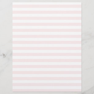 Thin Stripes - White and Pale Pink