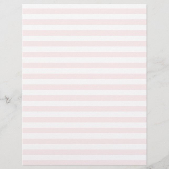 Thin Stripes - White and Pale Pink (Front)