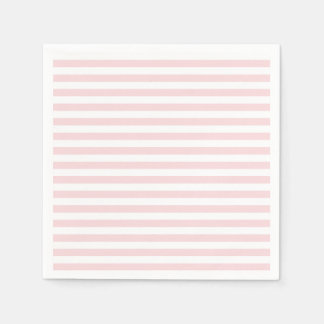 Thin Stripes - White and Pale Pink Napkin