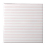 Thin Stripes - White and Pale Pink Tile<br><div class="desc">Stripes are real classics! They are one of the eternal patterns you can use for any kind of product. These pale pink and white stripes are just one of the many options available in my collection of stripes in various colour combinations and stripe patterns. If you want to get a...</div>