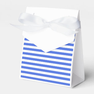 Thin Stripes - White and Royal Blue Favor Box
