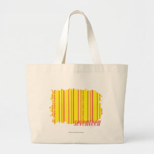 Thin Stripes Yellow 2 Large Tote Bag