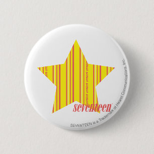 Thin Stripes Yellow 4 2 Inch Round Button
