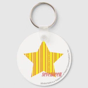 Thin Stripes Yellow 4 Keychain