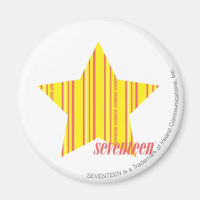 Thin Stripes Yellow 4 Magnet (Front)