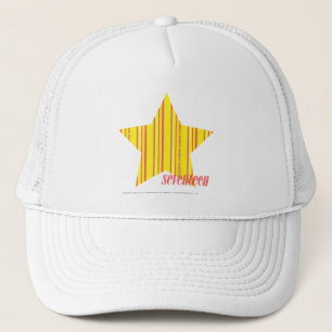 Thin Stripes Yellow 4 Trucker Hat