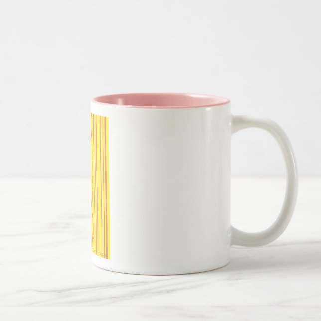 Thin Stripes Yellow Two-Tone Coffee Mug (Right)