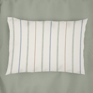 Thin Vertical Stripe Pattern Boho Neutral Earthy Pillowcase