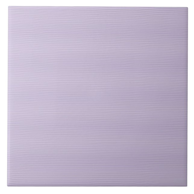 Thin white and lavender stripes Ceramic Tile (Front)