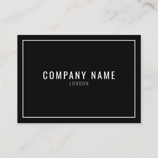 Thin white border business card (Front)