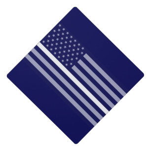 Thin White Line Doc/Nurse/EMS Flag Graduation Cap Topper