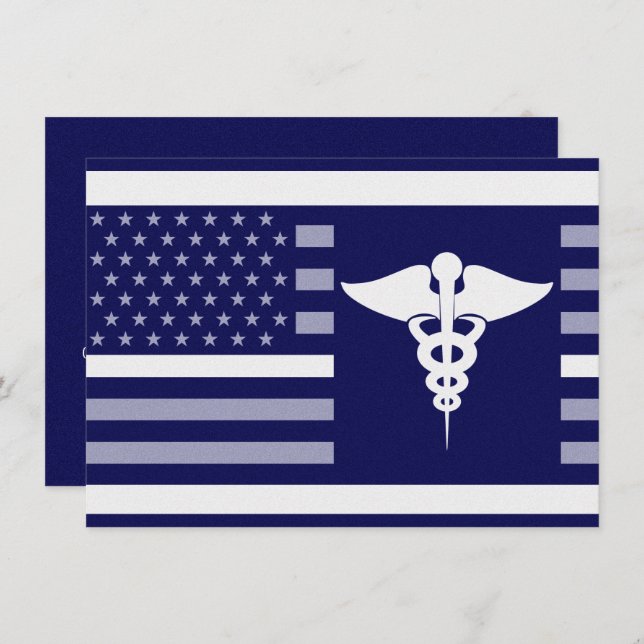 Thin White Line Symbol Invitation (Front/Back)