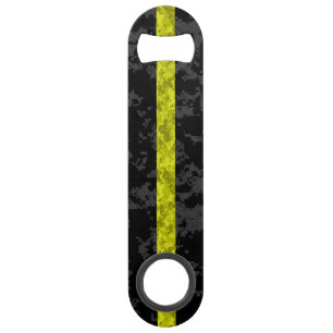 Thin Yellow Line Camo Bar Key