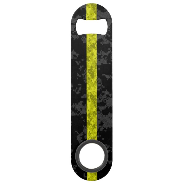 Thin Yellow Line Camo Bar Key (Front)